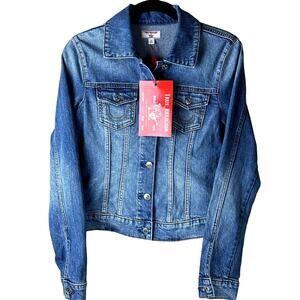 True Religion NWT Trucker Denim Jean Jacket Women Sz Small Petite Crystals